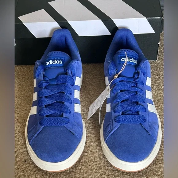 Adidas Royal Blue and White Grand Court Base 00s Sneakers Mens size 9 - Picture 7 of 11